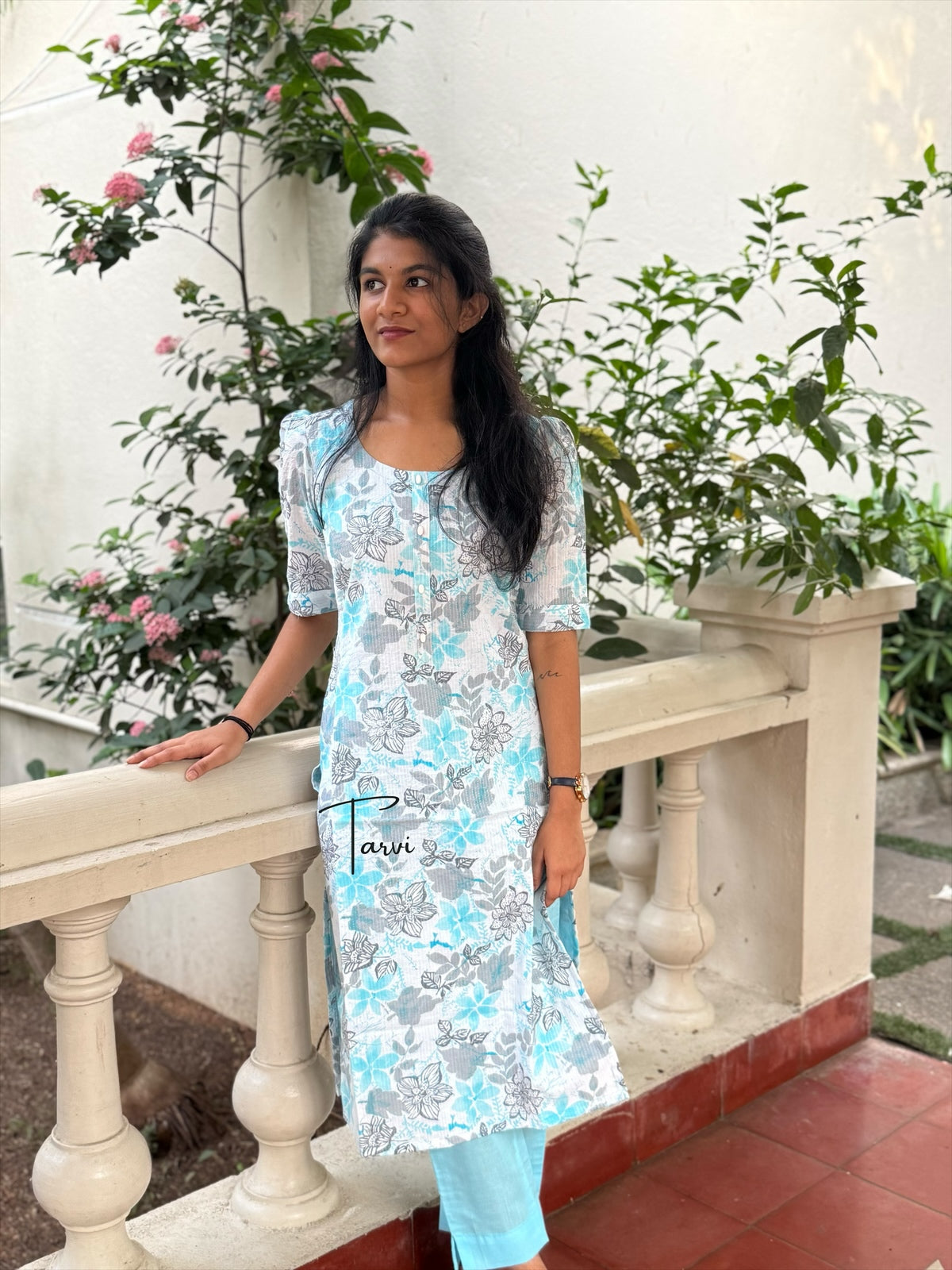 Pure cotton Kantha 3 pc Kurti Set with cotton lining