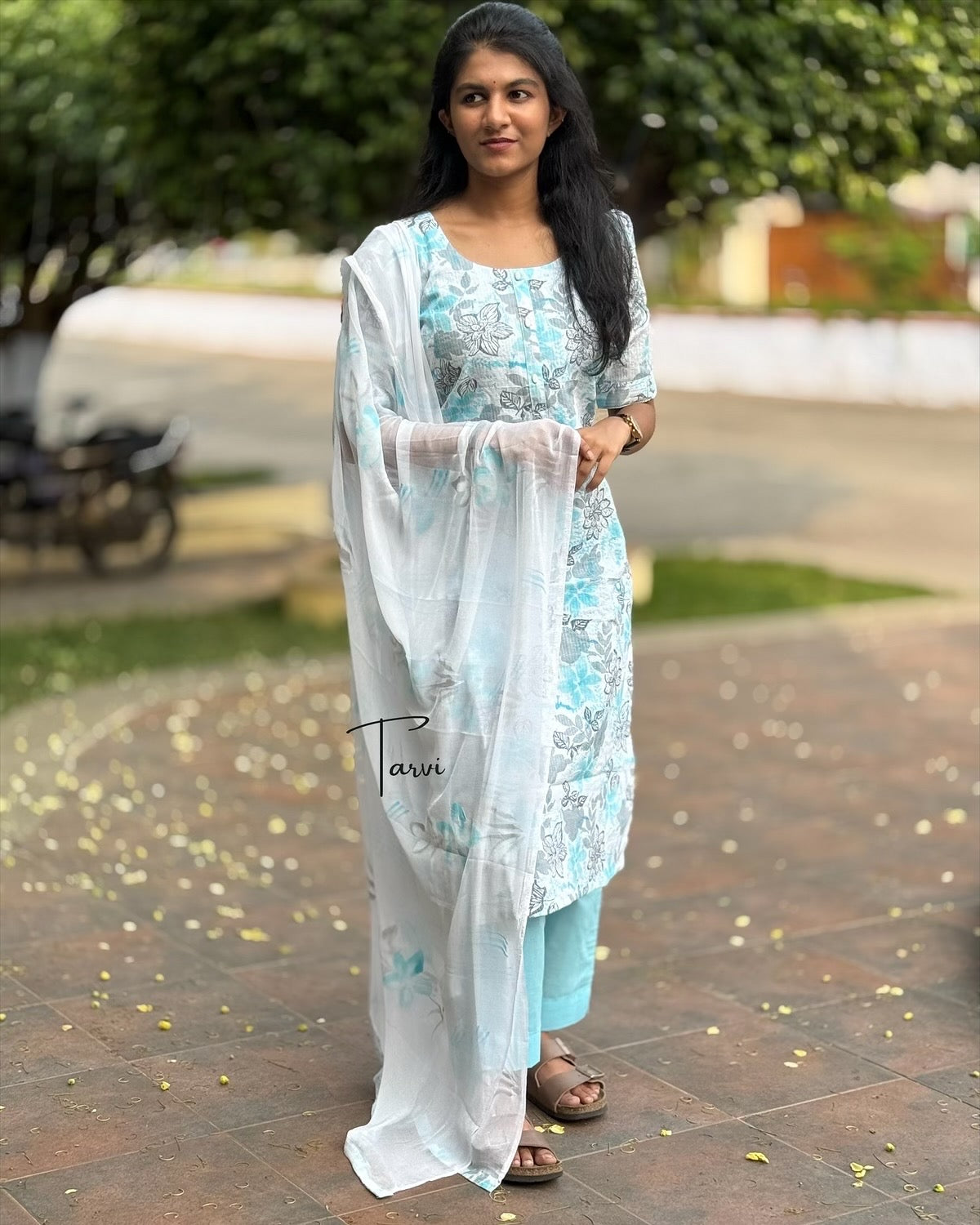 Pure cotton Kantha 3 pc Kurti Set with cotton lining
