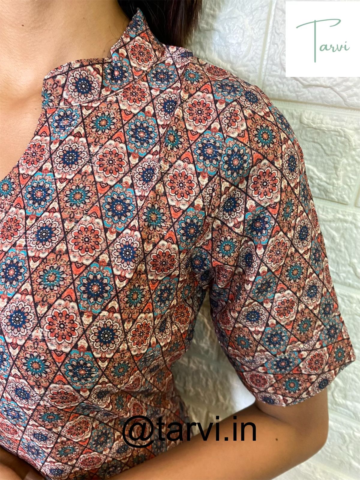 Sparkle Style Kurti: Embroidered Cotton Print
