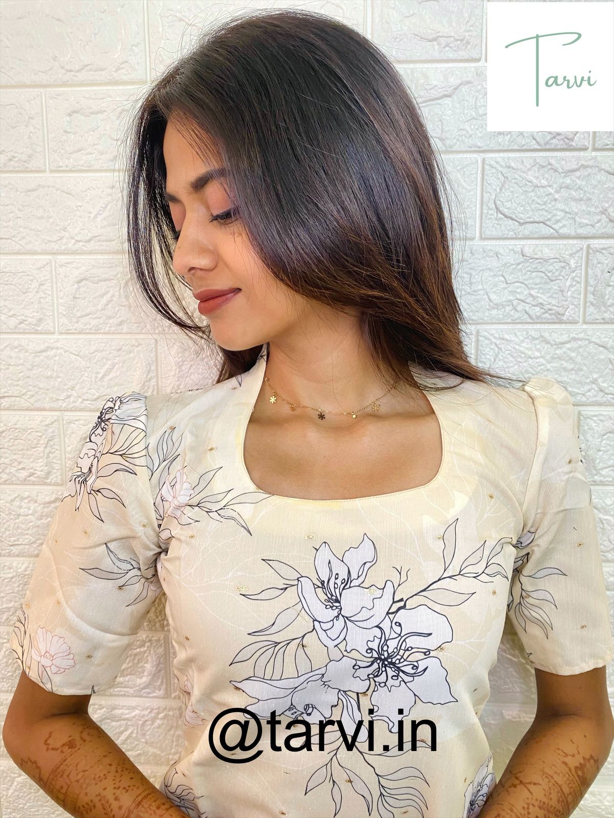 Chanderi silk with butta kurti
