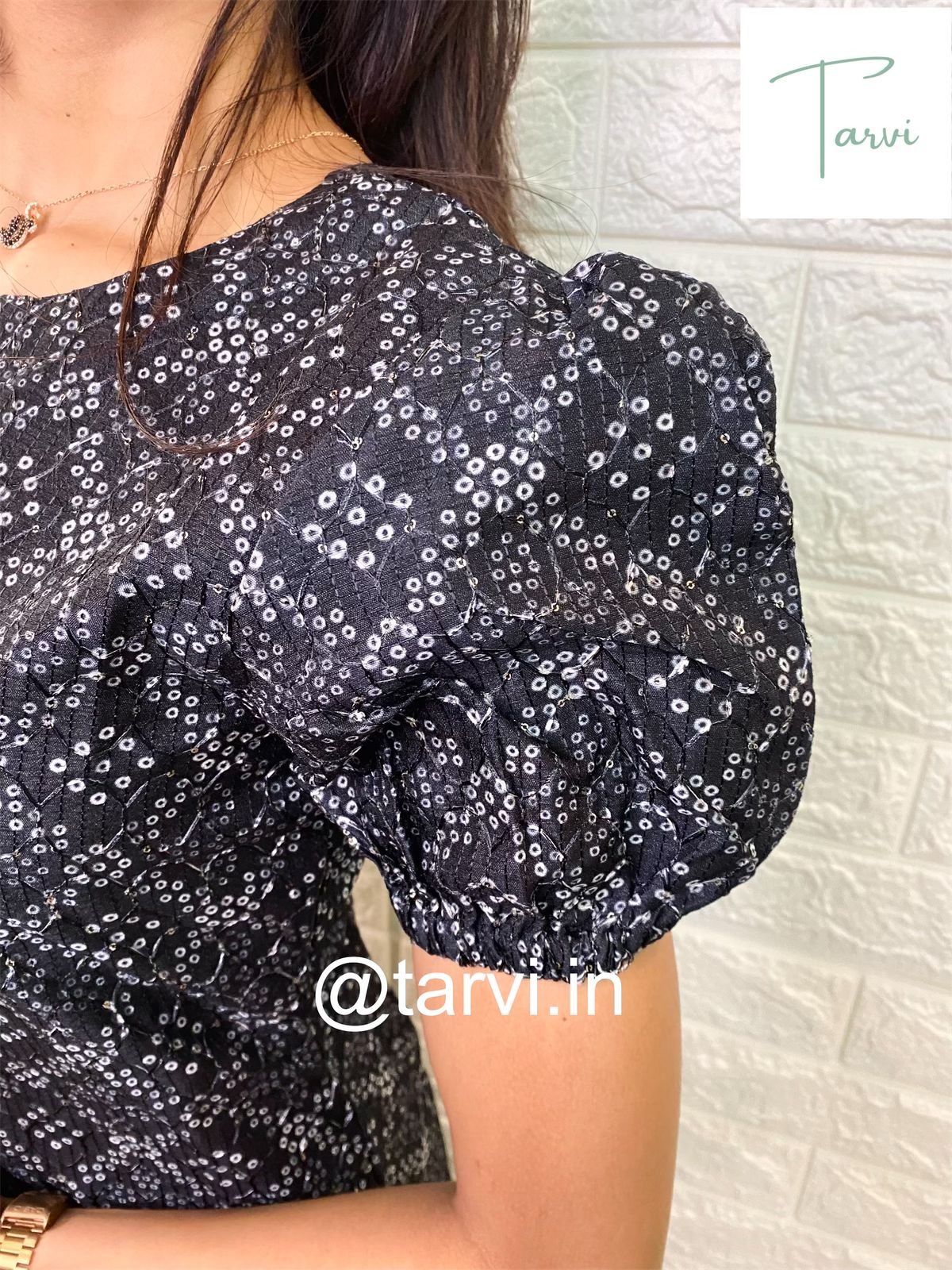 Tussar Kurti adorned with embroidery and sequins work