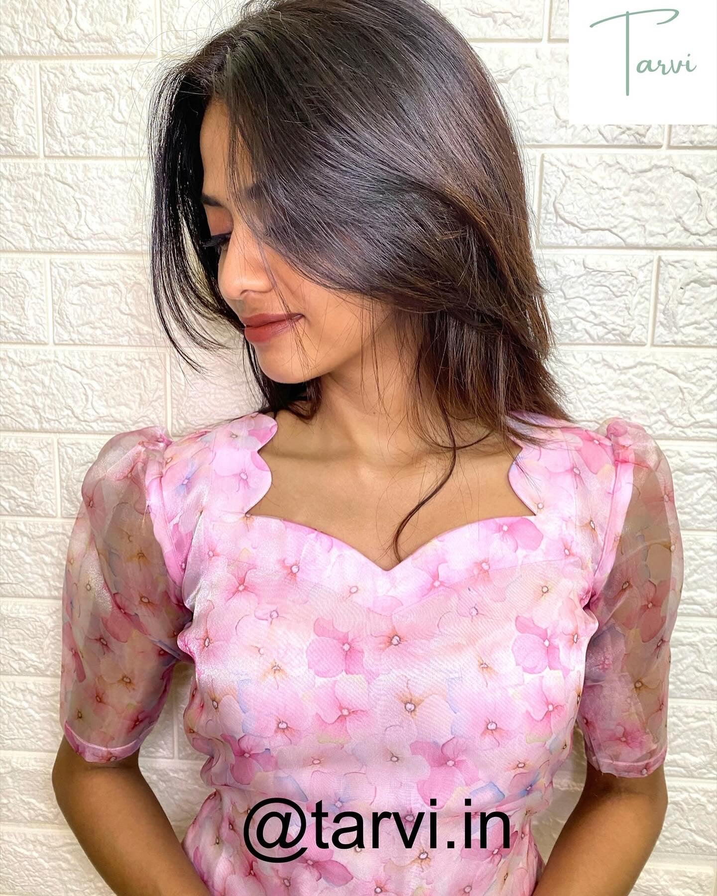 Pink Organza Kurti