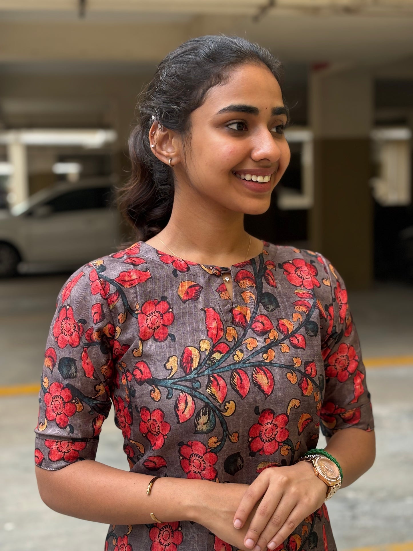 Kottapatti Kurti with Kalamkari Print