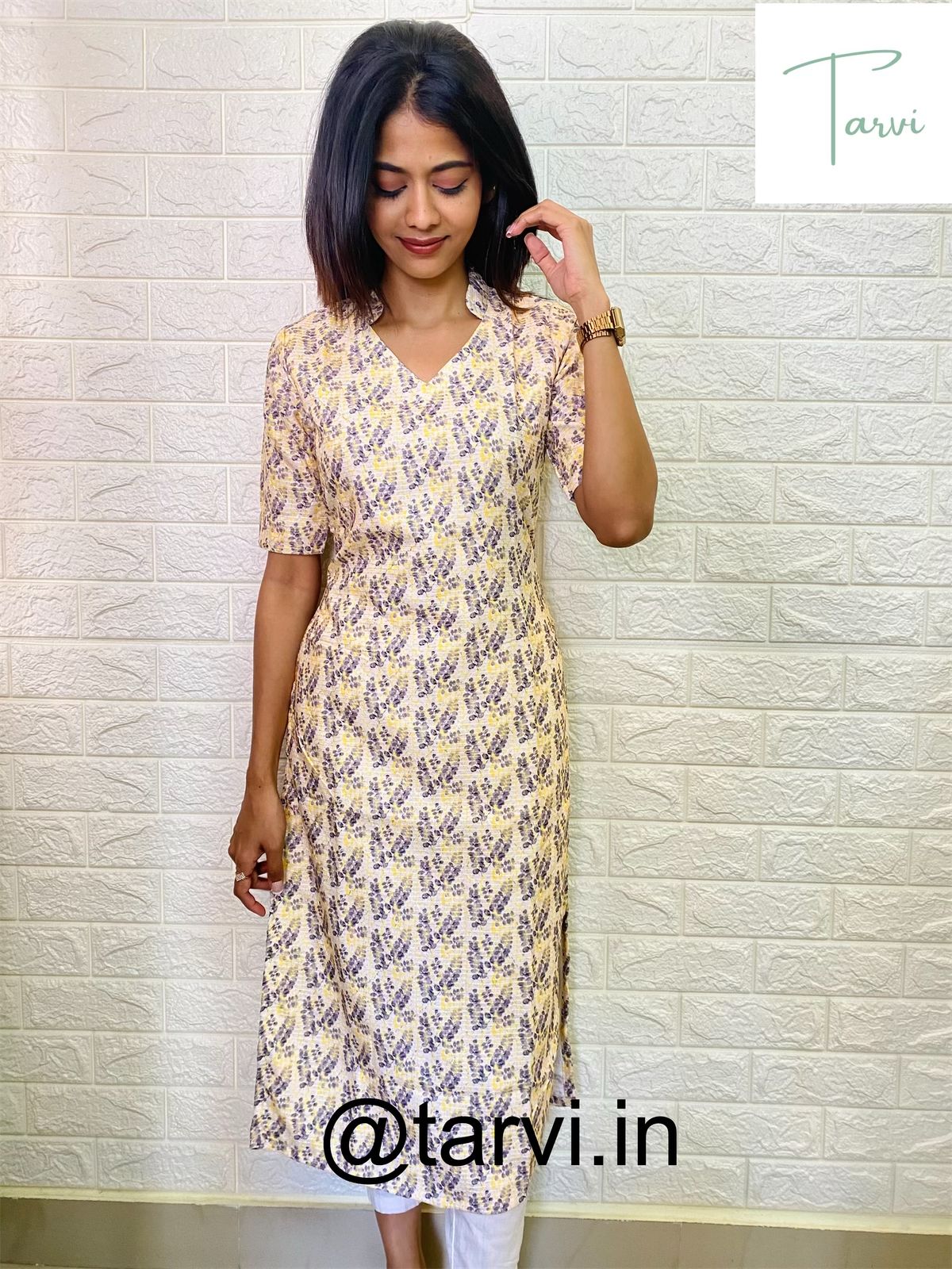 Sparkle Style Kurti: Embroidered Cotton