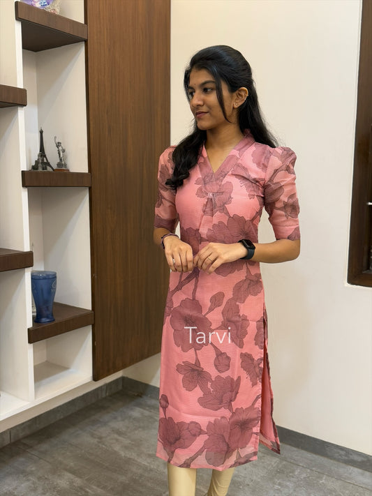 Kotta Doria Kurti with floral print