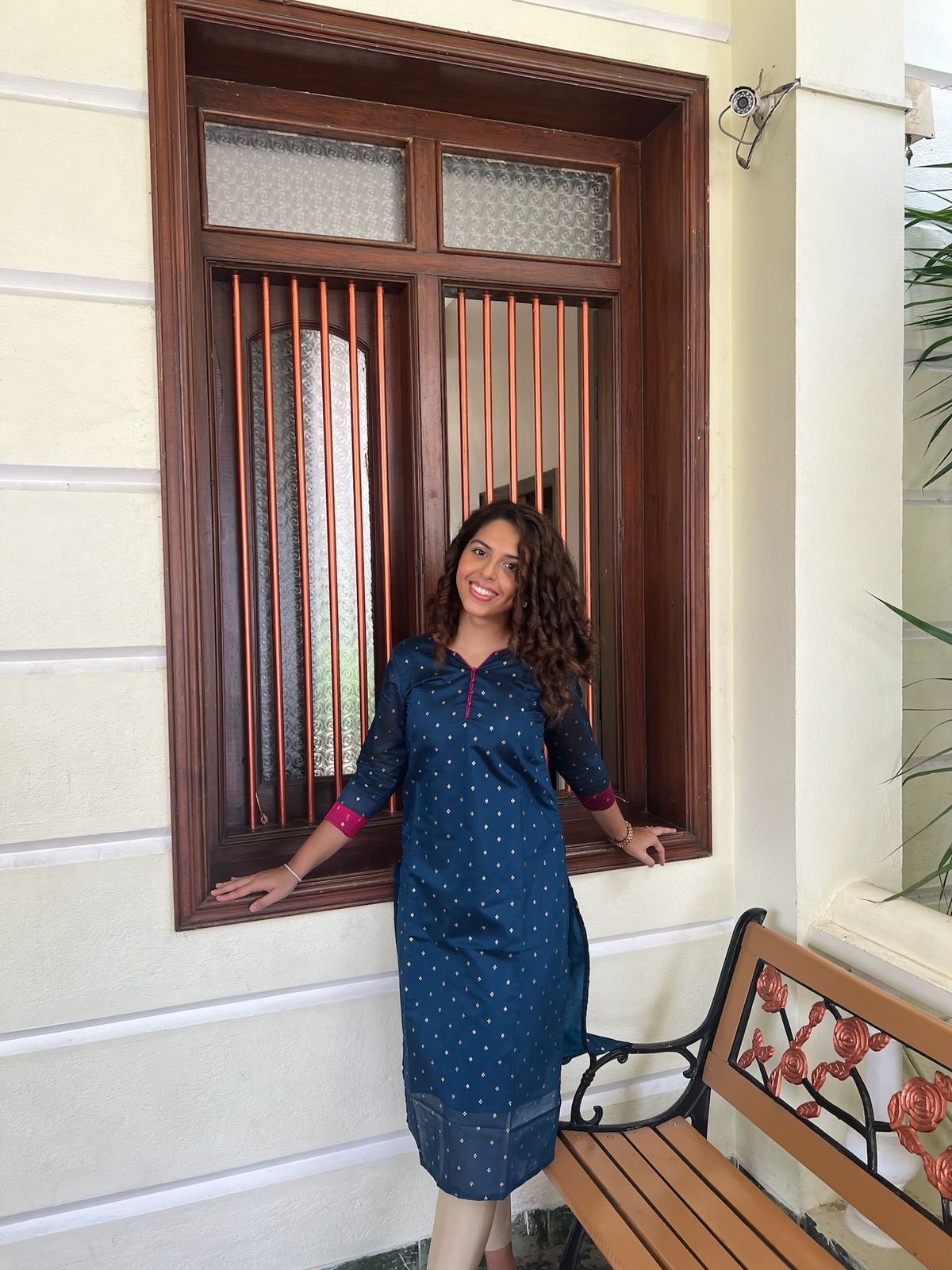 Chanderi Silk with Zari Butta Kurti