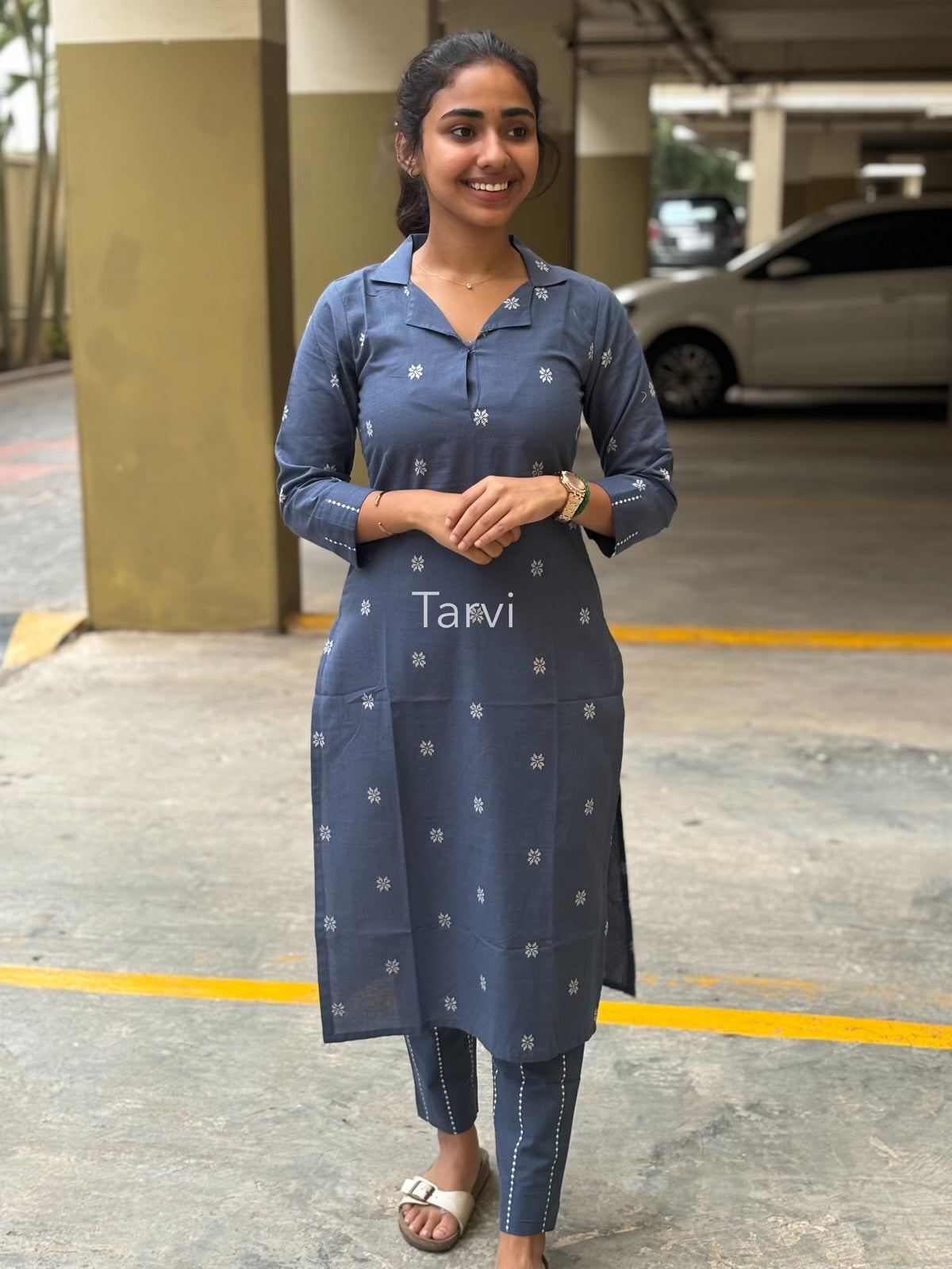 Cotton Handloom Cord Set with Pocket & Cotton Lining