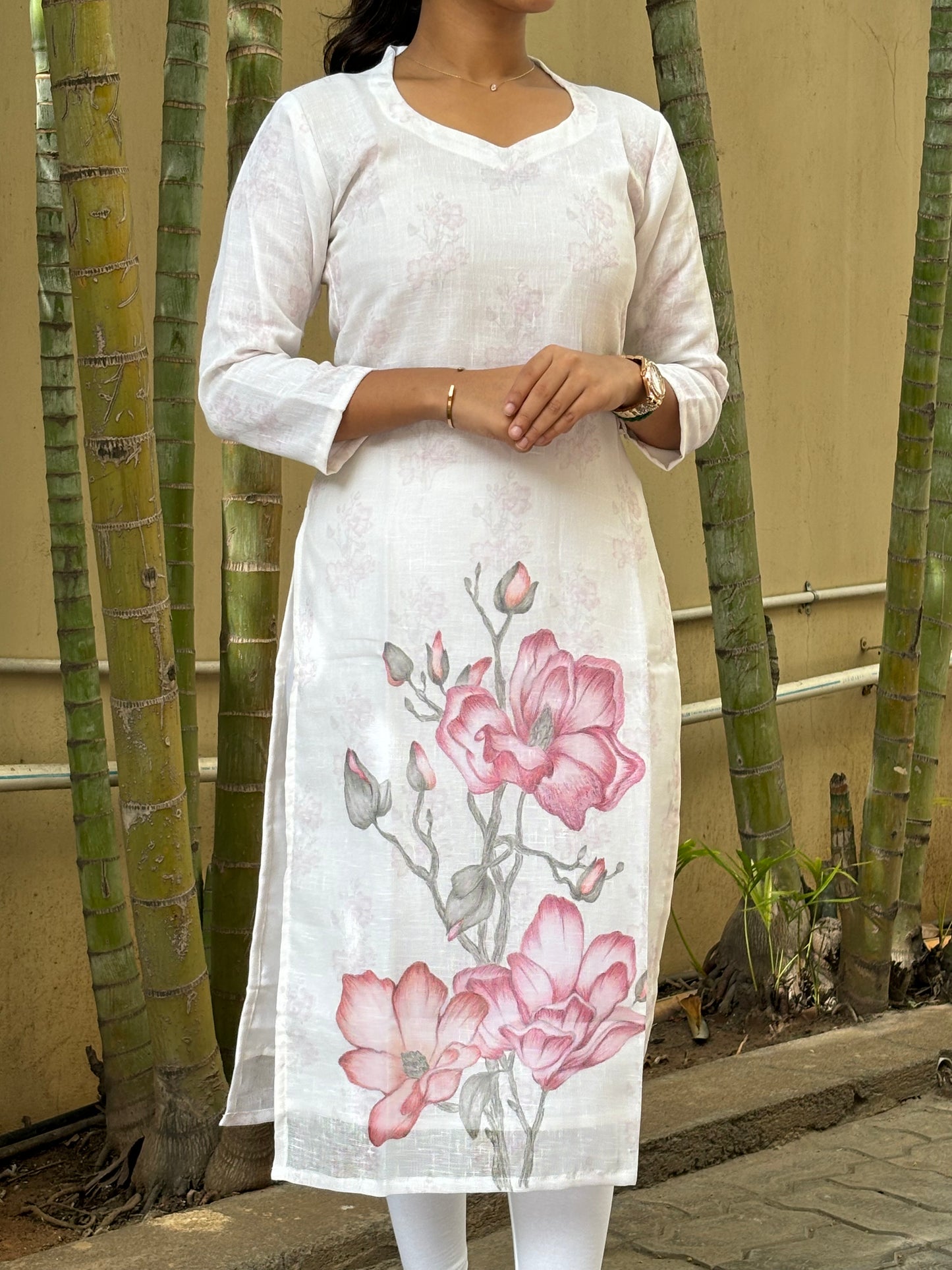 Linen Kurti with Cotton Lining