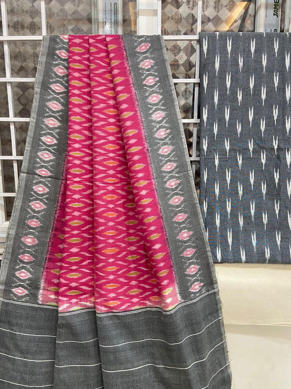 Ikat Weave Mercerised Cotton 3 pc Suit Set.